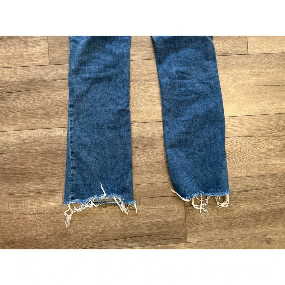 Lucky Brand Lolita Bootcut Jeans Blue Distressed Raw‎ Hem Size 4/27A